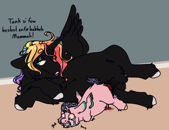 1_horn 2_missing_limbs abuse adult_on_young age_difference ambiguous_feral ambiguous_gender ambiguous_penetrated ambiguous_penetration ambiguous_raped amputee baby_talk balls black_body black_wings blood bloodshot_eyes blue_eyes bodily_fluids child_abuse crying dialogue disability drooling duo feral feral_on_feral feral_penetrated feral_penetrating feral_penetrating_feral forced fur genitals gore hair hooves horn interspecies lying male male/ambiguous male_penetrating male_penetrating_ambiguous male_raping missing_all_arms missing_arm missing_limb multicolored_hair on_side open_mouth pain pained_expression penetration pink_body pink_fur purple_hair purple_tail rainbow_hair rape saliva sex sexual_abuse simple_background tail tears teeth text white_hooves wings young young_ambiguous young_feral young_penetrated young_raped swift_(fc) fluffy_pony mythology fenwick_(swiftbitches) equid equine fluffy_pony_(species) mammal mythological_creature mythological_equine winged_unicorn 2023 digital_media_(artwork) english_description english_text hi_res