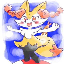 accessory ambiguous_anthro ambiguous_gender anthro arms_out balancing biped blush blush_stickers border braided_hair cute_fangs dipstick_tail fangs food front_view hair hair_accessory hair_tie looking_at_viewer markings object_in_tail on_ball open_mouth open_smile shrimp_(food) simple_background smile snout solo standing tail tail_markings teeth three-quarter_view white_border annyui0611 nintendo pokemon braixen canid generation_6_pokemon mammal pokemon_(species) 1:1 2025 digital_drawing_(artwork) digital_media_(artwork) full-length_portrait hi_res japanese_description portrait translated_description