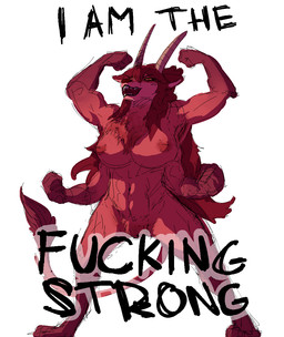 4_arms anthro areola breasts chest_tuft female fist flexing fur genitals hair horn long_hair multi_arm multi_limb muscular muscular_anthro muscular_female nipples nude open_mouth red_body red_fur red_hair simple_background solo standing tail tail_tuft teeth text tuft vulva white_background nobby_(artist) diamond_is_unbreakable duwang jojo's_bizarre_adventure unknown_species aliasing binary_drawing colored_sketch digital_drawing_(artwork) digital_media_(artwork) english_text meme sketch