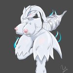 anthro breasts female genitals pokemorph pussy solo luxsketches nintendo pokemon generation_5_pokemon legendary_pokemon pokemon_(species) reshiram 1:1 absurd_res hi_res