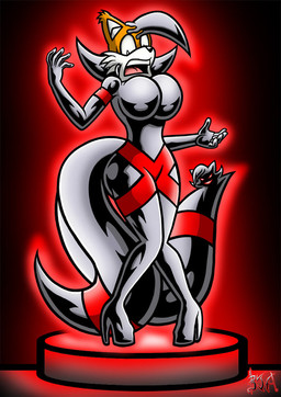 aged_up anthro big_breasts breasts clothing crossgender female footwear gender_transformation glistening glistening_body high_heels latex liquid_latex male mtf_crossgender multi_tail open_mouth pedestal shocked shoes simple_background solo tail teeth transformation berty-j-a archie_comics sega sonic_the_hedgehog_(archie) sonic_the_hedgehog_(comics) sonic_the_hedgehog_(series) fiona_fox miles_prower canid canine fox mammal prelate symbiote 2014 source_request
