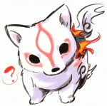 ambiguous_gender black_eyes chibi daww feral quadruped question_mark simple_background solo standing white_background young young_ambiguous young_feral mabo_(artist) capcom clover_studio okami_(capcom) chibiterasu_(okami) canid canine canis deity mammal wolf digital_drawing_(artwork) digital_media_(artwork) low_res reaction_image male_(lore)