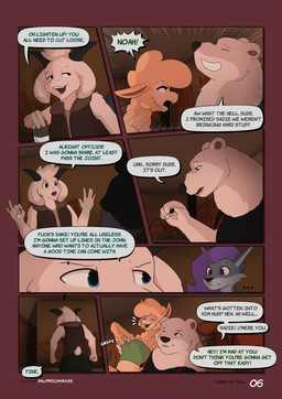 abandoned_building alcohol anthro barefoot beer beverage breast_grab breasts buckteeth clothed clothing cocaine dialogue drug_usage drugs emanata eyebrow_piercing facial_piercing feet female grope group hand_on_breast horn laugh male marijuana nose_piercing piercing profanity tail teeth text conditional_dnp pawpadcomrade abbey_walker_(pawpadcomrade) chester_(pawpadcomrade) noah_(pawpadcomrade) sadie_(pawpadcomrade) alpaca bear bovid camelid canid canine canis caprine goat mammal polar_bear ursine wolf 2025 comic english_text hi_res