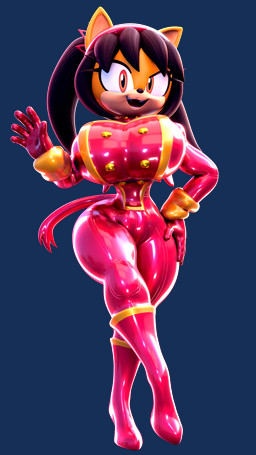 anthro big_breasts black_hair bodysuit boots breasts clothing curvy_figure female footwear glistening glistening_bodysuit glistening_clothing glistening_latex glistening_skinsuit gloves hair handwear high_heeled_boots high_heels hourglass_figure huge_breasts latex latex_bodysuit latex_boots latex_clothing latex_footwear latex_gloves latex_handwear latex_skinsuit latex_uniform military_uniform red_bodysuit red_boots red_clothing red_footwear red_skinsuit shoes simple_background skinsuit small_waist solo tail tight_clothing transparent_background uniform wide_hips wings yellow_body palisal meatcorp sega sonic_the_fighters sonic_the_hedgehog_(series) honey_the_cat domestic_cat felid feline felis mammal 2025 3d_(artwork) 4k 9:16 absurd_res alpha_channel digital_media_(artwork) hi_res