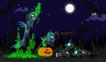 black_body blue_hair changeling clothing costume crown english_text equine eye_mist fangs female feral fire flames friendship_is_magic fur glowing green_eyes green_hair hair halloween holidays horn jack_o'_lantern long_hair magic moon mop my_little_pony night open_mouth pumpkin queen_chrysalis_(mlp) royalty scared teeth text winged_unicorn wings zimvader42
Rating: Safe
Score: 9
User: Deatron
Date: November 04, 2013
