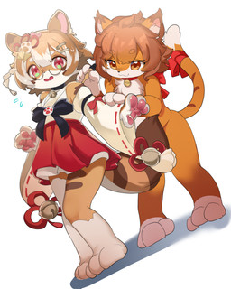 Rating: s
ID: 5684120
Date: 2025-07-03 14:15:21 -0400
Status: active
Score: 23
2023 4_fingers 4_toes absurd_res accessory ambiguous_gender anthro bell bell_collar biped brown_body brown_ear_tips brown_hair canid canine clothed clothing collar colored countershade_face countershade_fur countershade_hands countershade_tail countershade_torso countershading dipstick_ears domestic_cat duo ear_markings eyedropper eyewear feet felid feline felis female fingers fully_clothed fur glasses gloves_(marking) hair hair_accessory hi_res highlights_(coloring) inner_ear_fluff leg_markings mammal markings multicolored_ears multicolored_eyes nude orange_body pink_inner_ear potatotanuki_(potatoximon) raccoon_dog sakurami_ruruko shrine_maiden simple_background smile socks_(marking) standing striped_body striped_fur stripes tail tanuki toes tuft two_tone_eyes white_background white_body white_countershading white_highlights white_inner_ear_fluff white_markings young young_female zhuzi_bamboo post #5684120