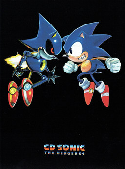 angry anthro chrome_body clenched_teeth clothing doppleganger duo fight fire fist flying footwear footwear_only jet_engine machine male mostly_nude red_clothing red_eyes red_footwear red_shoes shoes shoes_only spiked_fingers teeth text thrusters naoto_ohshima classic_sonic_(universe) sega sonic_the_hedgehog_(series) classic_metal_sonic classic_sonic metal_sonic sonic_the_hedgehog eulipotyphlan hedgehog mammal robot english_text hi_res official_art