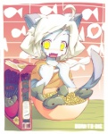 cat_food cat_tail cereal chibi female food pet_food born-to-die chicle animal_humanoid cat_humanoid domestic_cat felid felid_humanoid feline feline_humanoid felis humanoid mammal mammal_humanoid