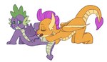anal anal_penetration anus butt deep_rimming duo erection female female_rimming_male genitals long_tongue male male/female male_penetrated male_rimmed oral penetration penis rimming sex simple_background tail tongue wings anonymous_artist friendship_is_magic hasbro my_little_pony mythology smolder_(mlp) spike_(mlp) dragon mythological_creature mythological_scalie scalie hi_res