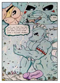 abs anthro arm_markings balls barazoku biceps big_balls big_penis black_sclera blue_clothing blue_topwear border brown_body brown_fur brown_hair bubble butt butt_markings clothed clothing comic_panel dialogue fin fur genitals glistening glistening_eyes hair huge_balls huge_penis humanoid_genitalia humanoid_penis hyper hyper_genitalia hyper_penis macro male manly markings muscular muscular_anthro muscular_male mysterious nude pecs penis purple_penis speech_bubble tail tail_markings text topwear underwater underwater_scenery underwear vein veiny_penis water waterdragon white_border wounded dashthefox mythology kai_(dash_fox) aquatic aquatic_dragon dragon fish mammal mustelid mythological_creature mythological_scalie otter scalie shark comic english_text hi_res traditional_media_(artwork)