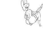 anthro male solo jadeoffraggens quincy lagomorph leporid mammal rabbit monochrome