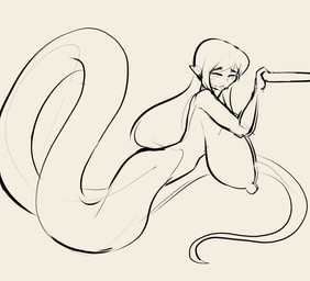 apode big_breasts breasts female genitals huge_breasts humanoid_pointy_ears legless nipples pointy_ears serpentine simple_background solo split_form vulva zedrin garter_(zedrin) animal_humanoid draconcopode humanoid lamia reptile reptile_humanoid scalie scalie_humanoid snake snake_humanoid monochrome