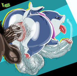 anal anal_fluids anal_hair anal_juice_on_penis anal_penetration anthro anthro_on_feral anthro_penetrating anthro_penetrating_feral anus backsack balls bestiality big_balls big_butt big_penis bodily_fluids body_hair brown_body brown_penis butt butt_hair collar duo erection feral feral_penetrated genital_fluids genital_raphe genitals hair_on_penis hairy_balls huge_balls huge_butt huge_penis humanoid_genitalia humanoid_genitalia_on_feral humanoid_penis humanoid_penis_on_feral hyper hyper_balls hyper_genitalia hyper_penis male male/male male_feral male_on_feral male_penetrated male_penetrating male_penetrating_male mostly_offscreen_anthro mostly_offscreen_character mostly_offscreen_male multicolored_body narrowed_eyes non-mammal_balls open_mouth paws penetration penile penile_penetration penis penis_in_ass precum precum_string pubes puffy_anus quadruped raphe_(anatomy) scrotal_raphe scrotum_flap sex sharp_teeth stray_pubes teeth tongue tongue_out two_tone_body vein veiny_balls veiny_penis kiffy_(artist) guardians_of_the_galaxy marvel marvel_rivals jeff_the_land_shark rocket_raccoon aquatic fish mammal procyonid raccoon shark 2025 absurd_res digital_media_(artwork) hi_res