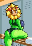 big_breasts breasts clothing eyewear female flower goggles green_body green_skin locker_room not_furry orange_eyes plant solo sunflower doregami electronic_arts plants_vs._zombies plants_vs._zombies_heroes popcap_games solar_flare_(pvz) elemental_creature elemental_humanoid flora_fauna flower_creature humanoid plant_humanoid sunflower_(pvz) 2021 hi_res