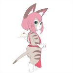 anthro apron apron_only blue_eyes brown_body brown_fur butt cake cherry clothing dessert female food fruit fur hair kerchief mostly_nude pink_hair plant red_kerchief shaking_butt smile solo swinging_tail inkune capcom monster_hunter monster_hunter_stories monster_hunter_stories_2:_wings_of_ruin tsukino_(monster_hunter_stories) domestic_cat felid feline felis felyne lynian mammal 1:1 animated hi_res no_sound short_playtime webm