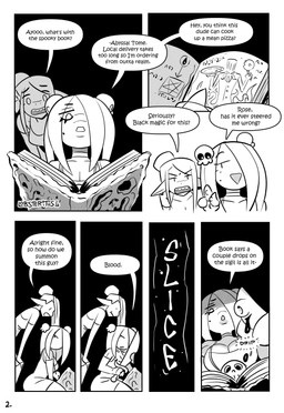7_panel_comic alternative_fashion annoyed anthro black_background blood bodily_fluids book breasts cleavage clothed clothing dialogue dress duo eyebrow_through_hair eyebrows eyelashes female fingers fully_clothed goth hair hair_over_eye holding_book holding_melee_weapon holding_object holding_sword holding_weapon inverted_pentagram leaning leaning_forward lips melee_weapon mole_on_cheek mouth_closed occult_symbol open_mouth open_smile pentagram ponytail reading reading_book ritual self-harm sharp_teeth simple_background sitting slim smile smug snout speech_bubble standing surprised sword symbol talking_to_another teeth text thick_lips translucent translucent_hair weapon wounded lobsteritus ayo_(lobsteritus) rosebud_(lobsteritus) aquatic fish human mammal shark 2026 artist_name clip_studio_paint_(artwork) comic dated digital_media_(artwork) english_text greyscale hi_res monochrome trans_(lore) trans_woman_(lore)