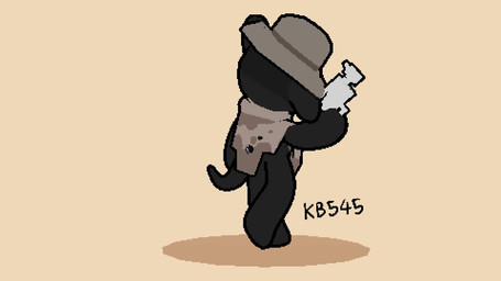anthro clothing cowboy_hat gun hat headgear headwear holding_gun holding_object holding_ranged_weapon holding_weapon low_poly male outline ranged_weapon simple_background weapon kb545 mewgenics zodiac_(mewgenics) 16:9 3d_(artwork) animated blender_(artwork) blender_eevee_(artwork) digital_media_(artwork) hi_res no_sound short_playtime turntable_(animation) video widescreen