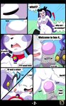 2020 anthro anthrofied big_breasts blush breasts chandelure comic dialogue emolga emolgack english_text exclamation_point eyes_closed female generation_3_pokemon generation_5_pokemon genital_torture hi_res licking navel nintendo nipple_fetish nipple_lick nipple_play nipples niviox open_mouth pokemon pokemon_(species) pokemorph pussy_torture spoink text tongue tongue_out vanilluxe violence