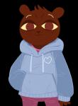 :3 anthro clothed clothing female fully_clothed heart_symbol hoodie jacket looking_at_viewer smile solo topwear goatanimedatingsim love_in_the_woods night_in_the_woods selmers_ann_forrester bear mammal 2017 alpha_channel