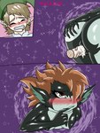 anthro blush blush_lines female looking_pleasured male nail_biting split_screen roughlove69 nintendo the_legend_of_zelda twilight_princess link midna human imp mammal 3:4 hi_res