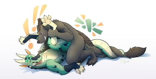 anthro anthro_on_anthro duo floor_sex from_front_position horn knot knotting legs_up lying male male/male male_penetrating missionary_position naughty_face nude on_back penetration sex side_view spread_legs spreading tail_grip marscanis mythology dragon hybrid mythological_creature mythological_scalie scalie absurd_res hi_res