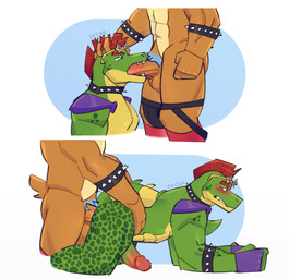 all_fours anal anal_penetration anthro balls blue_hair blush bodily_fluids bracelet circumcised clenched_teeth clothing collar doggystyle duo erection eyebrows eyewear fellatio from_behind_position genitals glans glasses glistening gloves green_body hair handwear head_grab head_holding hip_grab jewelry jockstrap male male/male male_penetrated male_penetrating male_penetrating_male muscular muscular_anthro muscular_male nude open_mouth oral oral_penetration orange_body pecs penetration penile penile_penetration penis penis_in_ass red_hair saliva sex shaped_glasses simple_background spiked_bracelet spiked_collar spiked_tail spikes spikes_(anatomy) tail teeth thorns tongue tongue_out toothy_fellatio underwear wet wet_penis dfcha1 five_nights_at_freddy's five_nights_at_freddy's:_security_breach scottgames steel_wool_studios glamrock_freddy montgomery_gator alligator alligatorid bear crocodilian mammal reptile scalie absurd_res hi_res