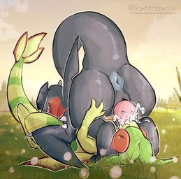 69_position animal_genitalia anus bodily_fluids butt butt_grab cum cum_in_mouth cum_inside duo fellatio feral feral_on_feral feral_penetrated feral_penetrating feral_penetrating_feral forest forest_background genital_fluids genital_slit genitals grabbing_from_behind grass green_body hand_on_butt interspecies lying male male/male male_penetrated male_penetrating male_penetrating_male nature nature_background on_back oral orgasm penetration penile penis penis_in_mouth plant puffy_anus rear_view red_penis sex sky tail teardrop tears tree wings 16cmtothemoon nintendo pokemon flygon garchomp generation_3_pokemon generation_4_pokemon pokemon_(species) absurd_res hi_res watermark