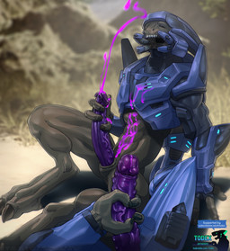 abs animal_genitalia armor bodily_fluids colored_cum cum cumshot duo ejaculation erection first_person_view genital_fluids genital_slit genitals humanoid_genitalia humanoid_penis looking_pleasured male masturbation open_mouth orgasm orgasm_face penile penile_masturbation penis purple_cum unusual_bodily_fluids unusual_cum unusual_genital_fluids todex halo_(series) microsoft xbox_game_studios alien sangheili hi_res