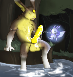 balls big_balls big_penis bodily_fluids brown_body brown_fur cum cum_on_balls cum_on_belly cum_on_body cum_on_penis cum_on_self duo fur genital_fluids genitals glowing glowing_balls glowing_cum glowing_genitalia glowing_penis grass humanoid_genitalia humanoid_penis hybrid_genitalia hybrid_penis male penis plant river sitting unusual_bodily_fluids unusual_cum unusual_genital_fluids white_body white_fur yellow_balls yellow_body yellow_fur yellow_penis thedivinetemple var_arden_(himeros) arthropod insect lagomorph lepidopteran leporid mammal moth rabbit 2017