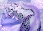 annvee anthro aurora_(supazippy67) blue_eyes breasts detailed_background felid female fluffy fluffy_tail genitals hi_res looking_at_viewer mammal nude pantherine pussy snow_leopard solo supazippy67 tail