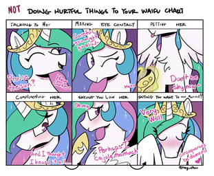 armor blush chart crown dialogue eyelashes female feral fur hair headgear horn looking_at_viewer multicolored_hair purple_eyes romantic smile solo text undressing_self white_body white_fur wings icey_(artist) friendship_is_magic hasbro my_little_pony mythology waifu_chart princess_celestia_(mlp) equid equine mammal mythological_creature mythological_equine winged_unicorn 2024 absurd_res english_text hi_res meme