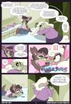 anthro antlers big_breasts blush breasts clothed clothing dialogue facial_piercing female fur hair horn piercing short skinny speech_bubble text eeekay fugue_(eeekay) lethe_(eeekay) bovid caprine deer domestic_sheep mammal new_world_deer pudu sheep 2018 comic digital_media_(artwork) english_text hi_res url