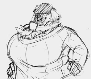 ambiguous_anthro ambiguous_gender anthro between_breasts beverage big_breasts breasts clothed clothing drinking drinking_straw drinking_straw_in_mouth duo ears_back eyes_closed front_view hair hair_over_eyes hands_on_hips huge_breasts inside_clothing macro mouth_closed pivoted_ears sharing_clothing short_hair standing topwear trapped_in_clothing jezzlen chuy_(jezzlen) mollie_(jezzlen) asinus canid canine canis domestic_dog donkey equid equine mammal monochrome sketch male_(lore)