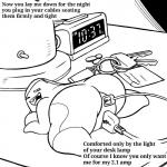 big_breasts big_butt breasts butt clock female key lamp looking_back machine not_furry one_eye_closed open_mouth open_smile short_stack slightly_chubby smile solo text darkboss animate_inanimate 1:1 black_and_white english_text monochrome