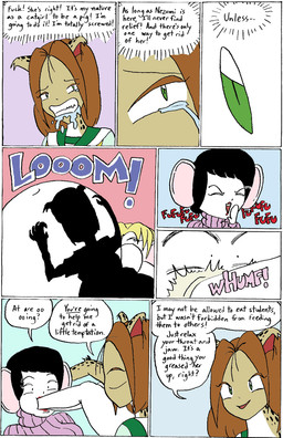 abdominal_bulge anthro asian_clothing belly big_belly black_hair bloated bodily_fluids bottomless breasts brown_body brown_fur brown_hair clothed clothing crying dialogue dripping drooling east_asian_clothing feeding female fur group hair huge_belly imminent_vore japanese_clothing japanese_school_uniform laugh overweight saliva saliva_drip school_uniform serafuku speech_bubble sweater tears tears_of_desperation temptation text topless topwear trio turtleneck uniform vore white_body white_fur s.sakurai felid mammal mouse murid murine rodent comic english_text