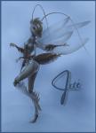 antennae_(anatomy) anthro arthropod_abdomen blue_border border breasts digitigrade eyes_closed featureless_breasts female insect_wings multi_arm multi_limb non-mammal_breasts solo wide_hips wings drpepsi jete_(drpepsi) arthropod cricket insect orthopterid 2013 hi_res