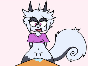 clothing female furniture genitals masturbation table table_humping tail teeth tongue vulva makrap maggie_(ichduhernz) american_opossum hybrid mammal marsupial rodent sciurid tree_squirrel 4:3 animated loop