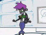 anthro crossgender female gender_transformation male skater solo toony transformation maxfloof third-party_edit johnny_test_(series) nirvana max_(maxfloof) hyena mammal draw_over screencap_edit