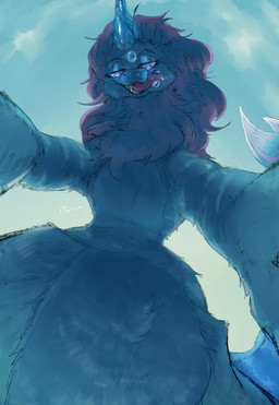 blue_body blue_fur female feral fur horn looking_at_viewer mane simple_background solo parabellux disney mythology raya_and_the_last_dragon sisu_(ratld) dragon eastern_dragon mythological_creature mythological_scalie scalie 2026 absurd_res hi_res