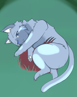gore solo warriors_(book_series) cinderpelt_(warriors) domestic_cat felid feline felis mammal 4:5 absurd_res hi_res