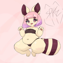 anthro belly female solo young spikex 1:1 hi_res