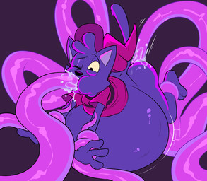 anthro bodily_fluids cum cum_inside genital_fluids hyper hyper_inflation inflation male solo tentacles conditional_dnp erobos