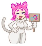 bedroom_eyes breasts eyebrows female female_humanoid female_symbol gender_symbol hair hand_on_hip holding_object holding_sign inner_ear_fluff inviting inviting_to_sex light_body light_skin looking_at_viewer male_symbol medium_breasts narrowed_eyes open_mouth open_smile pink_ears pink_eyebrows pink_hair pink_inner_ear pink_inner_ear_fluff pupils purple_eyes seductive sign smile solo symbol tail thick_thighs tuft wide_hipped_female wide_hipped_humanoid bav telegram nekochan animal_humanoid cat_humanoid felid felid_humanoid feline feline_humanoid humanoid mammal mammal_humanoid 2025 digital_drawing_(artwork) digital_media_(artwork) shaded