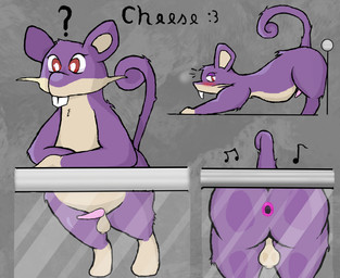 against_surface anus balls balls_on_glass butt butt_squish feral genitals male on_glass penis red_eyes small_penis solo squish tail caigua nintendo pokemon generation_1_pokemon mammal pokemon_(species) rattata rodent hi_res