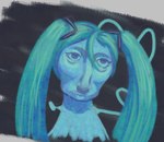 blue_body blue_eyes blue_hair female hair looking_at_viewer solo camotinhio cartoon_network courage_the_cowardly_dog vocaloid bugle_monster_(courage_the_cowardly_dog) hatsune_miku monster digital_drawing_(artwork) digital_media_(artwork) hi_res