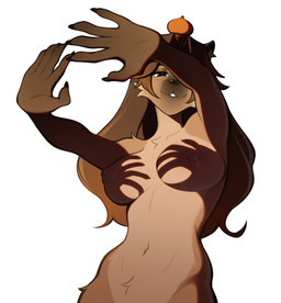 anthro areola big_breasts blush breasts brown_body brown_fur brown_hair female female_anthro fur hair nipples nude shadow solo carbyrara shadow_hands_challenge capybara caviid mammal rodent absurd_res hi_res