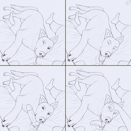 bestiality bodily_fluids bottomwear bulge clothing cum duo eye_contact eyes_closed fellatio feral feral_penetrated first_person_view flaccid footwear genital_fluids genitals headpat human_on_feral human_penetrating human_penetrating_feral human_pov humanoid_genitalia humanoid_penis interspecies looking_at_another lying_on_ground male male_on_feral male_pov on_ground on_lap one_eye_closed oral pants penetration penile penis penis_poking_out penis_through_fly sex socks tail tail_motion tailwag tongue tongue_out wink maklykan canid canine canis domestic_dog german_shepherd herding_dog human mammal pastoral_dog 1:1 absurd_res greyscale hi_res monochrome sequence sketch