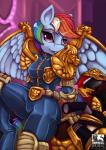 anthro breasts clothed clothing cosplay crossdressing crossover_cosplay feathered_wings feathers female hair looking_at_viewer solo tight_clothing tomboy wings empressbridle friendship_is_magic hasbro judge_dredd_(franchise) my_little_pony mythology judge_dredd_(character) rainbow_dash_(mlp) equid equine horse mammal mythological_creature mythological_equine pegasus pony 2019 crossover digital_media_(artwork)