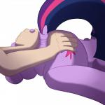 ambiguous_gender butt butt_grab butt_shot cutie_mark disembodied_hand duo feral fur hand_on_butt purple_body purple_fur raised_tail spread_butt spread_legs spreading tail full_stop friendship_is_magic hasbro my_little_pony twilight_sparkle_(mlp) equid equine horse human mammal pony 1:1 absurd_res hi_res