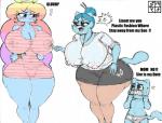 anthro big_breasts big_butt breasts butt female fur group mature_anthro mature_female nipples text thick_thighs wide_hips young dxoz cartoon_network the_amazing_world_of_gumball gumball_watterson nicole_watterson rachel_wilson domestic_cat felid feline felis mammal rainbow_lass english_text